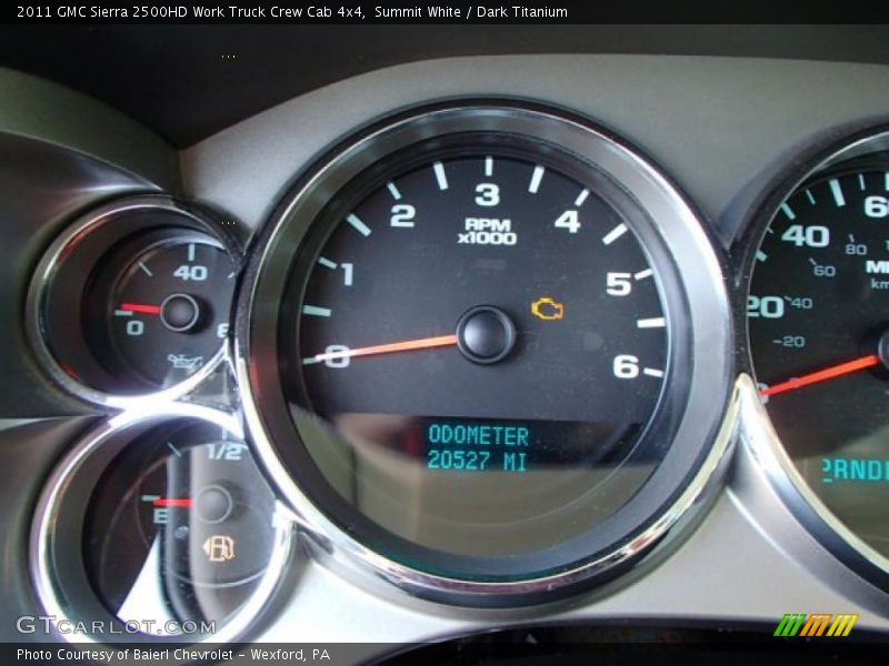 Summit White / Dark Titanium 2011 GMC Sierra 2500HD Work Truck Crew Cab 4x4