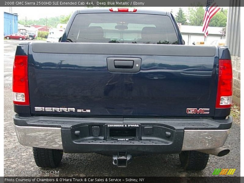 Deep Blue Metallic / Ebony 2008 GMC Sierra 2500HD SLE Extended Cab 4x4