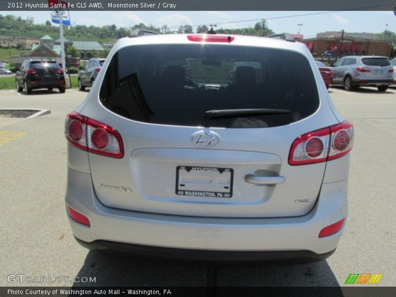 Moonstone Silver / Gray 2012 Hyundai Santa Fe GLS AWD