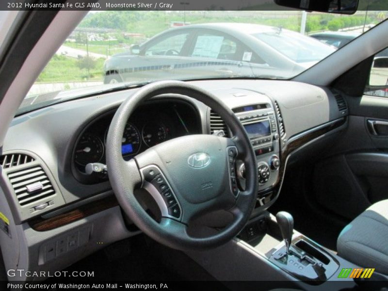Moonstone Silver / Gray 2012 Hyundai Santa Fe GLS AWD