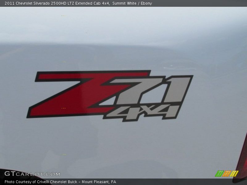 Summit White / Ebony 2011 Chevrolet Silverado 2500HD LTZ Extended Cab 4x4