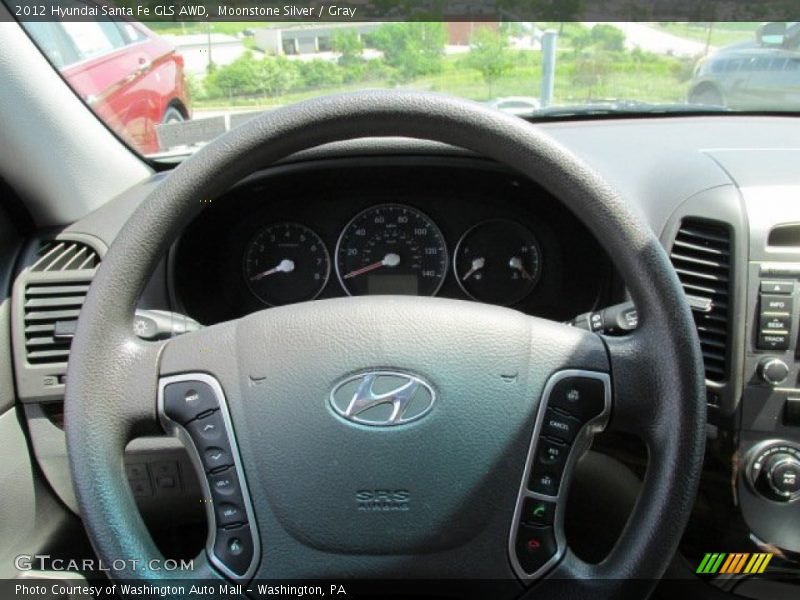Moonstone Silver / Gray 2012 Hyundai Santa Fe GLS AWD