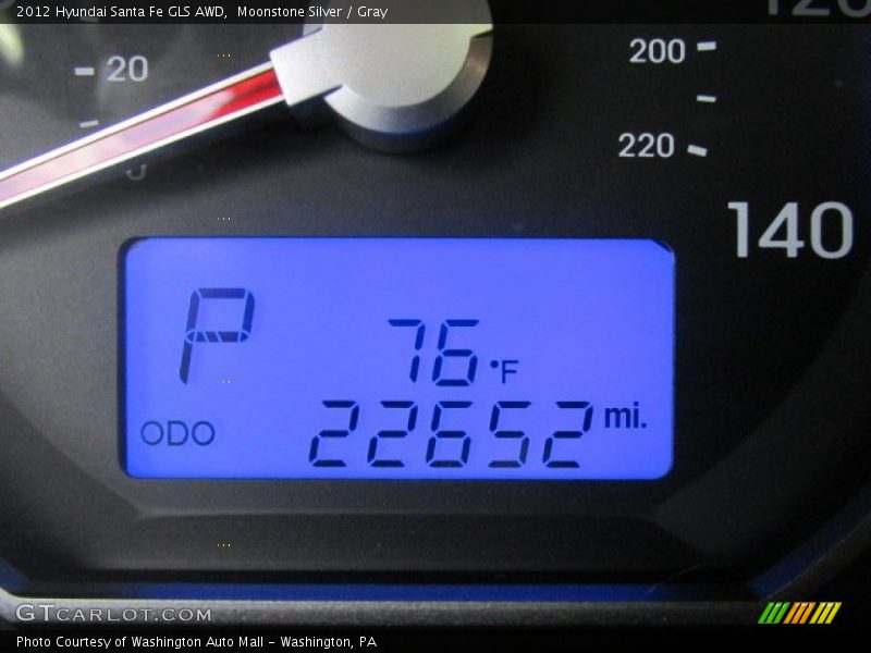 Moonstone Silver / Gray 2012 Hyundai Santa Fe GLS AWD