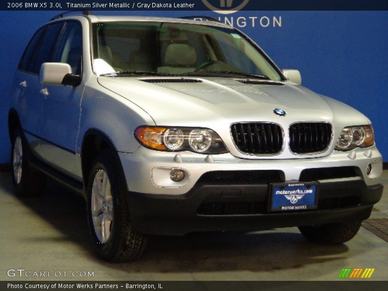 Titanium Silver Metallic / Gray Dakota Leather 2006 BMW X5 3.0i