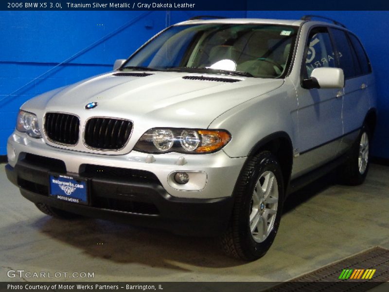 Titanium Silver Metallic / Gray Dakota Leather 2006 BMW X5 3.0i