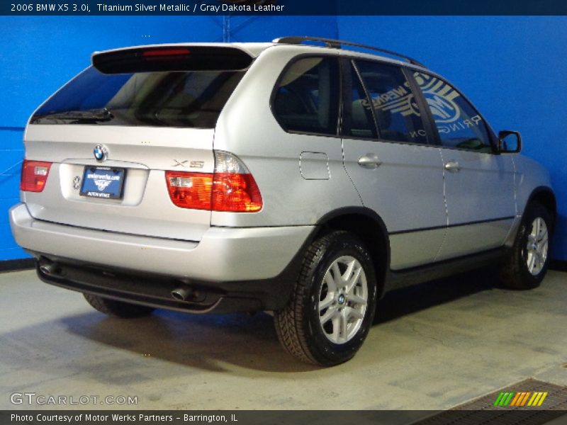 Titanium Silver Metallic / Gray Dakota Leather 2006 BMW X5 3.0i