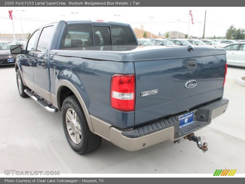 Medium Wedgewood Blue Metallic / Tan 2005 Ford F150 Lariat SuperCrew