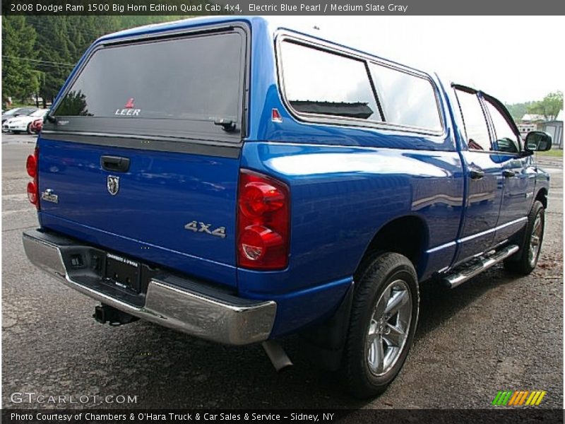 Electric Blue Pearl / Medium Slate Gray 2008 Dodge Ram 1500 Big Horn Edition Quad Cab 4x4