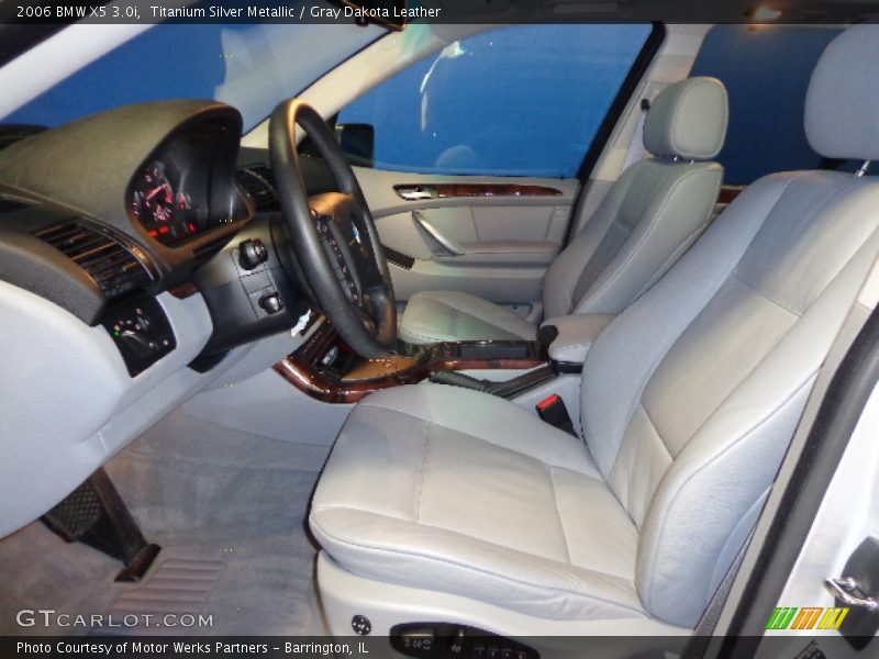 Titanium Silver Metallic / Gray Dakota Leather 2006 BMW X5 3.0i