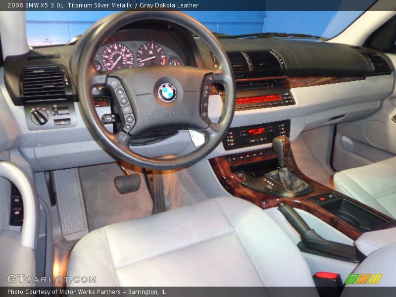 Titanium Silver Metallic / Gray Dakota Leather 2006 BMW X5 3.0i
