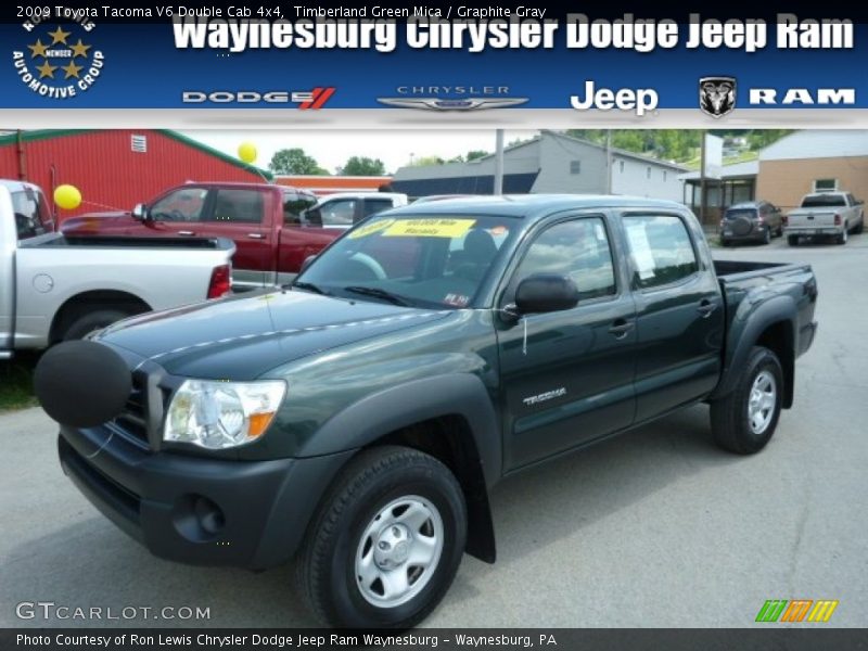 Timberland Green Mica / Graphite Gray 2009 Toyota Tacoma V6 Double Cab 4x4