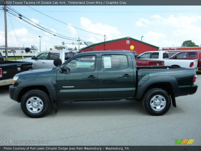 Timberland Green Mica / Graphite Gray 2009 Toyota Tacoma V6 Double Cab 4x4