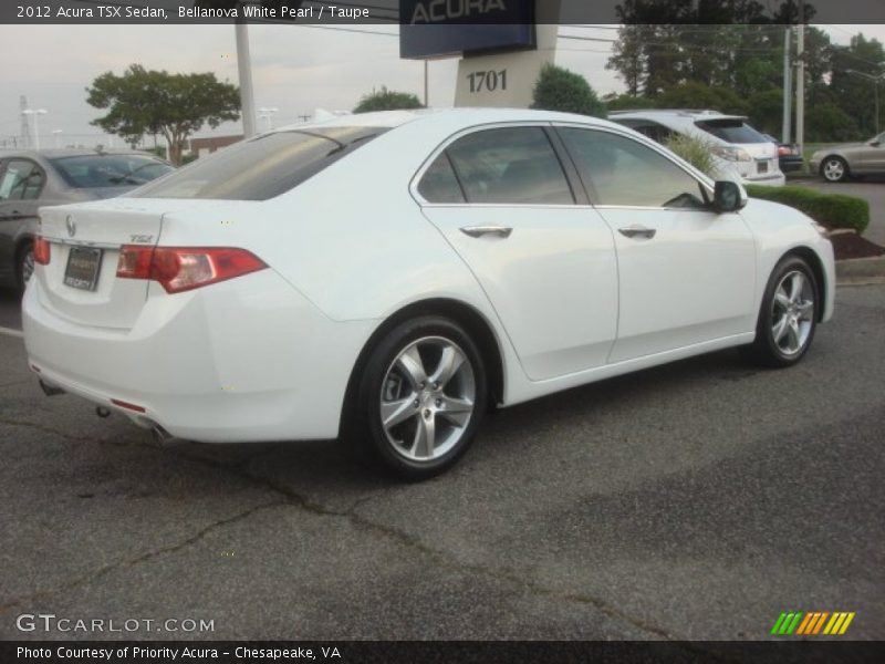 Bellanova White Pearl / Taupe 2012 Acura TSX Sedan