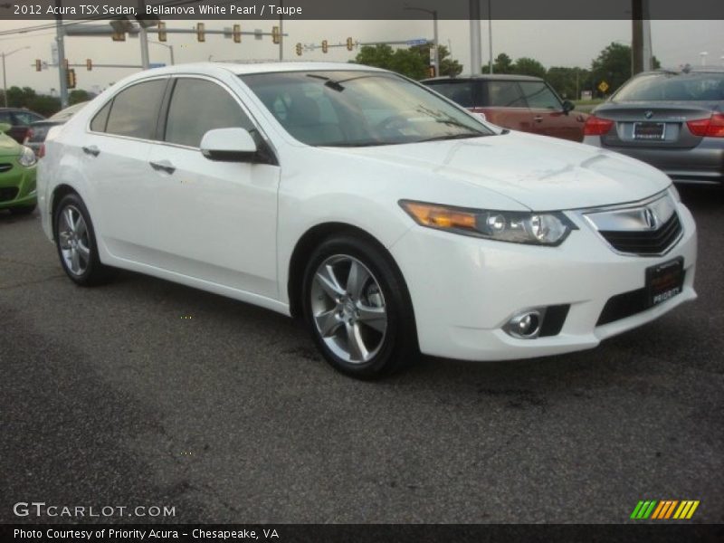 Bellanova White Pearl / Taupe 2012 Acura TSX Sedan