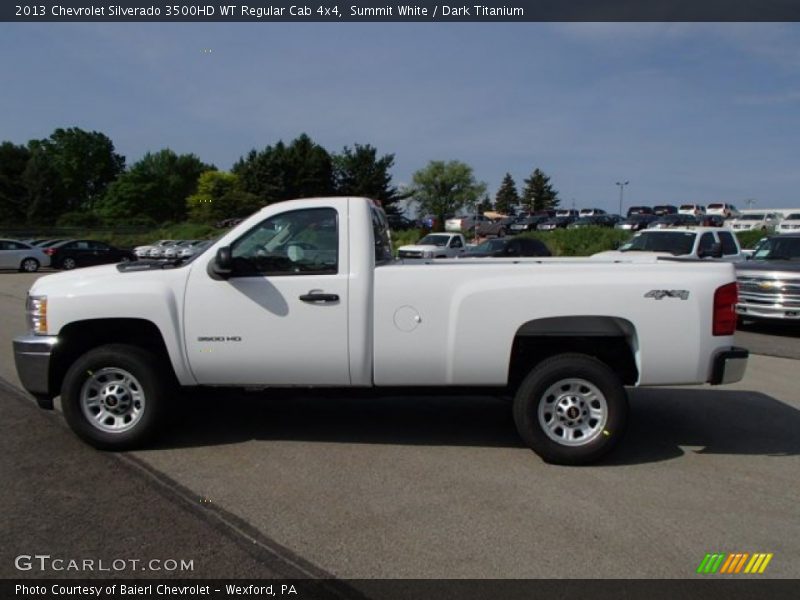 Summit White / Dark Titanium 2013 Chevrolet Silverado 3500HD WT Regular Cab 4x4