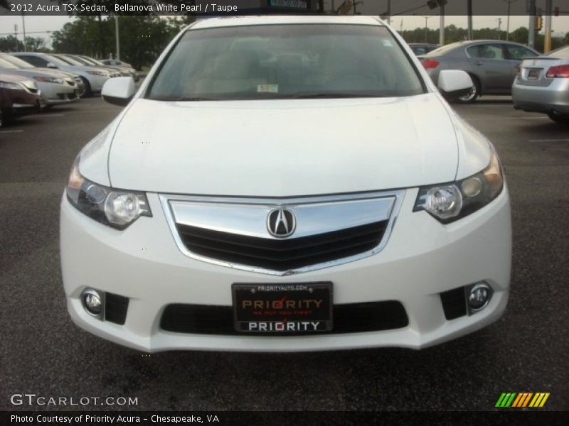 Bellanova White Pearl / Taupe 2012 Acura TSX Sedan