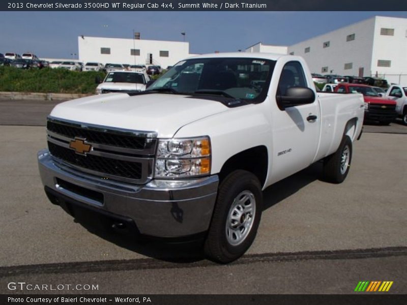 Summit White / Dark Titanium 2013 Chevrolet Silverado 3500HD WT Regular Cab 4x4