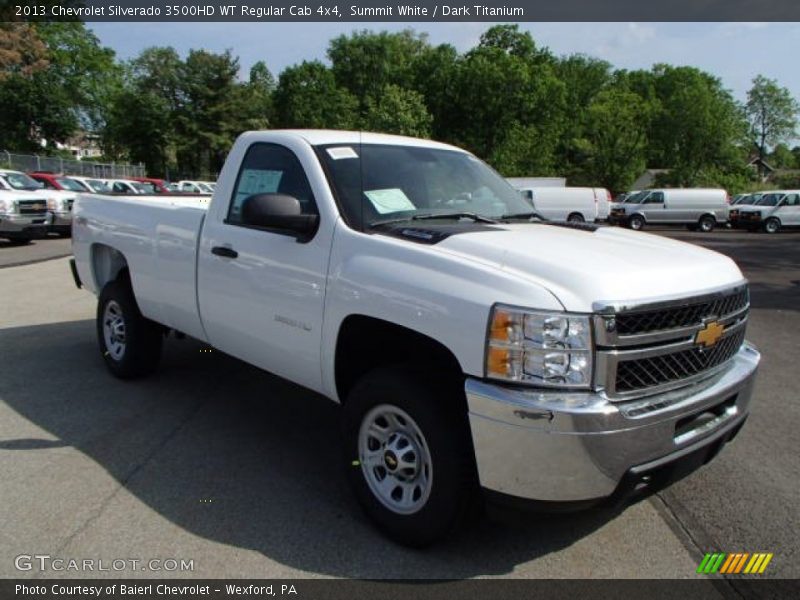 Summit White / Dark Titanium 2013 Chevrolet Silverado 3500HD WT Regular Cab 4x4