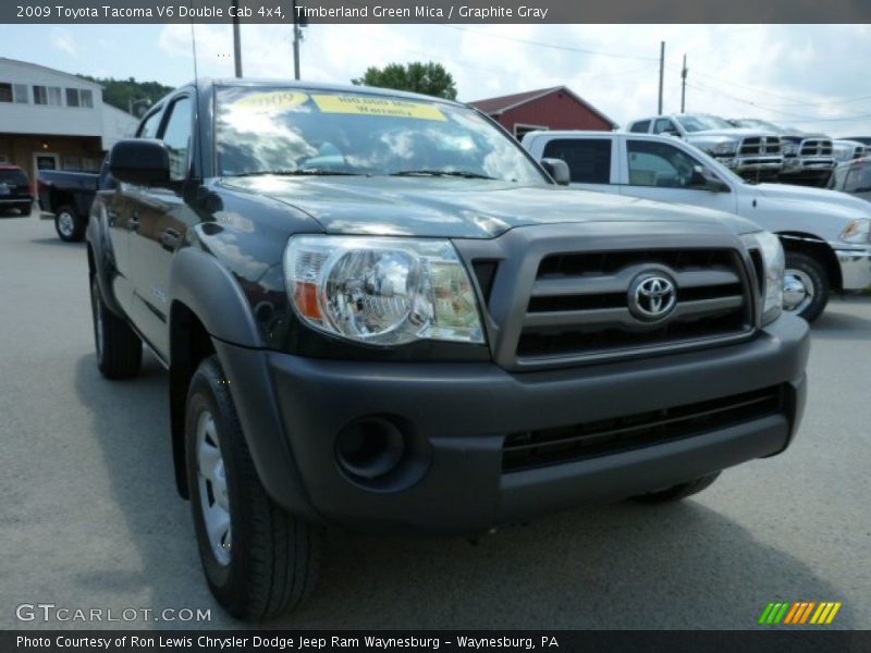 Timberland Green Mica / Graphite Gray 2009 Toyota Tacoma V6 Double Cab 4x4