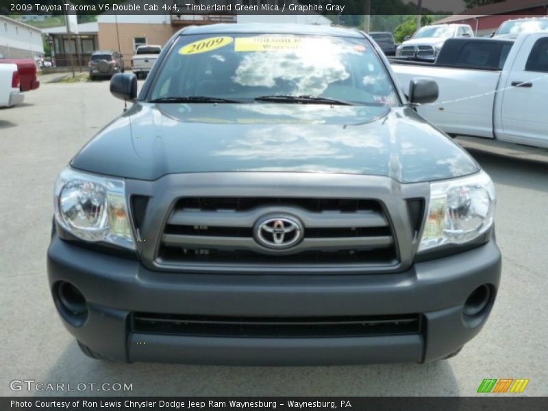 Timberland Green Mica / Graphite Gray 2009 Toyota Tacoma V6 Double Cab 4x4