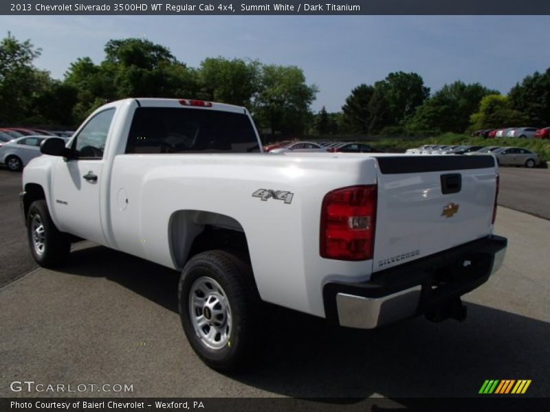 Summit White / Dark Titanium 2013 Chevrolet Silverado 3500HD WT Regular Cab 4x4