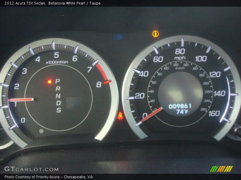 Bellanova White Pearl / Taupe 2012 Acura TSX Sedan