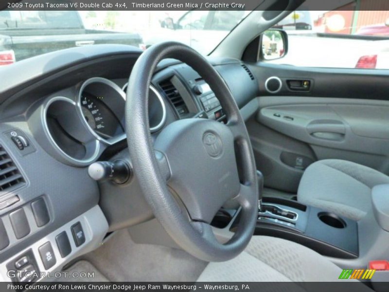 Timberland Green Mica / Graphite Gray 2009 Toyota Tacoma V6 Double Cab 4x4