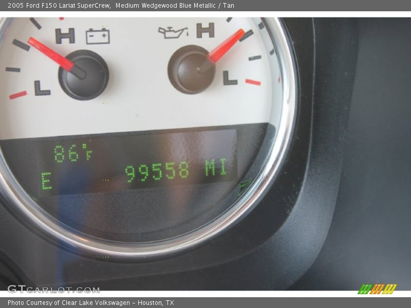 Medium Wedgewood Blue Metallic / Tan 2005 Ford F150 Lariat SuperCrew