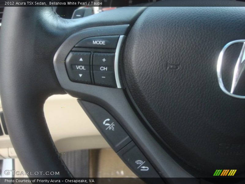 Bellanova White Pearl / Taupe 2012 Acura TSX Sedan