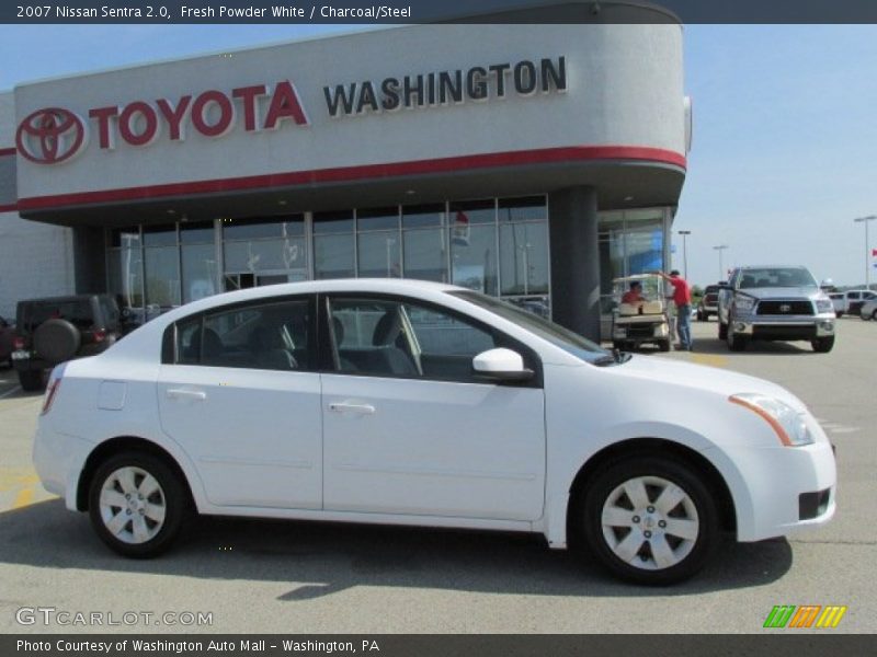 Fresh Powder White / Charcoal/Steel 2007 Nissan Sentra 2.0