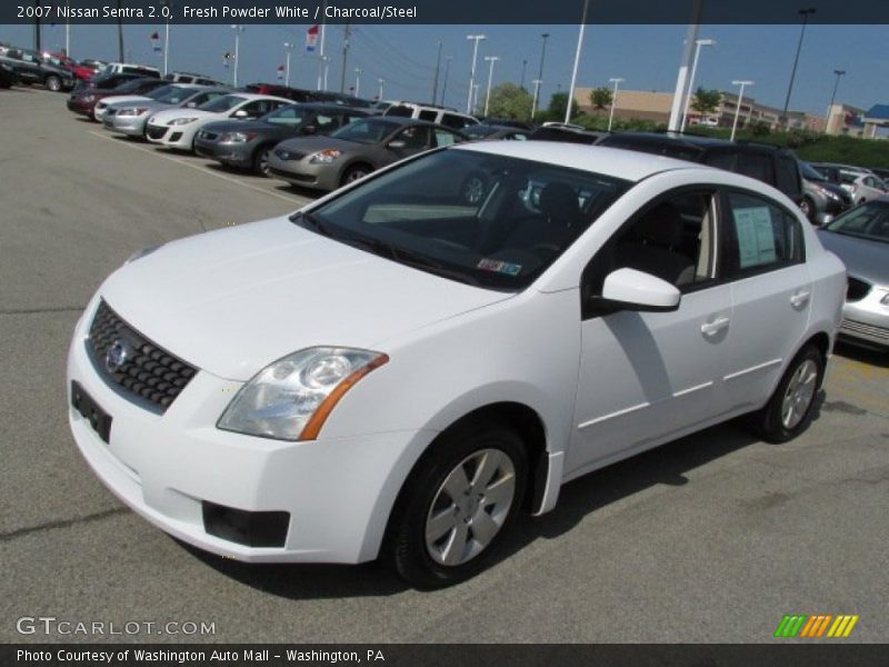 Fresh Powder White / Charcoal/Steel 2007 Nissan Sentra 2.0