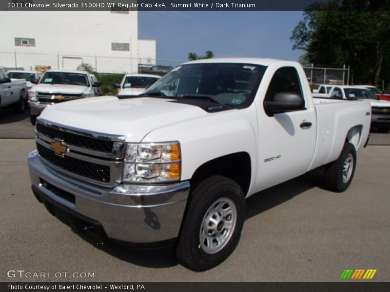 Summit White / Dark Titanium 2013 Chevrolet Silverado 3500HD WT Regular Cab 4x4