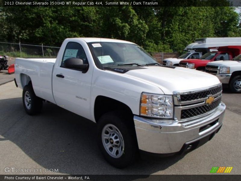 Summit White / Dark Titanium 2013 Chevrolet Silverado 3500HD WT Regular Cab 4x4