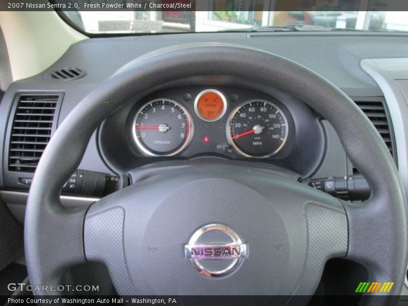 Fresh Powder White / Charcoal/Steel 2007 Nissan Sentra 2.0