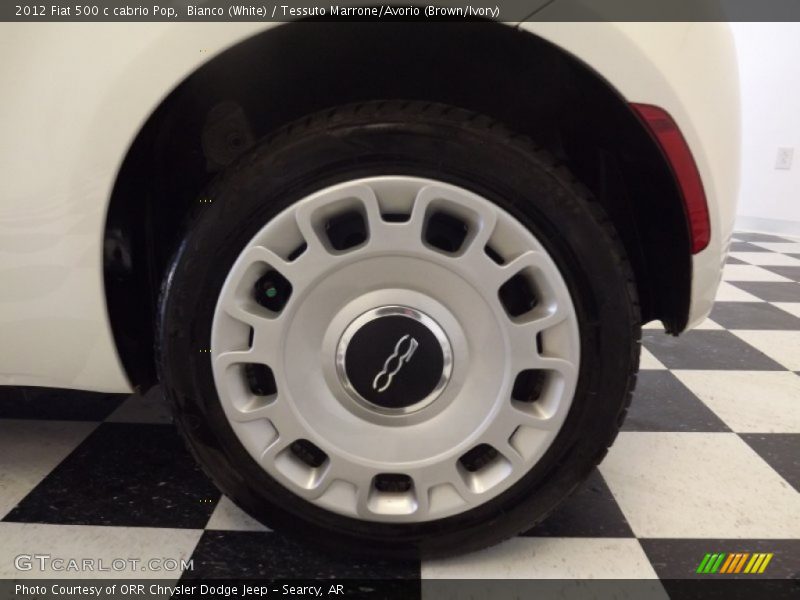 Bianco (White) / Tessuto Marrone/Avorio (Brown/Ivory) 2012 Fiat 500 c cabrio Pop
