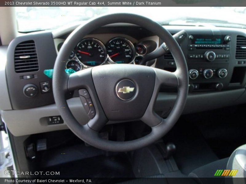 Summit White / Dark Titanium 2013 Chevrolet Silverado 3500HD WT Regular Cab 4x4