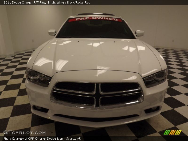 Bright White / Black/Radar Red 2011 Dodge Charger R/T Plus