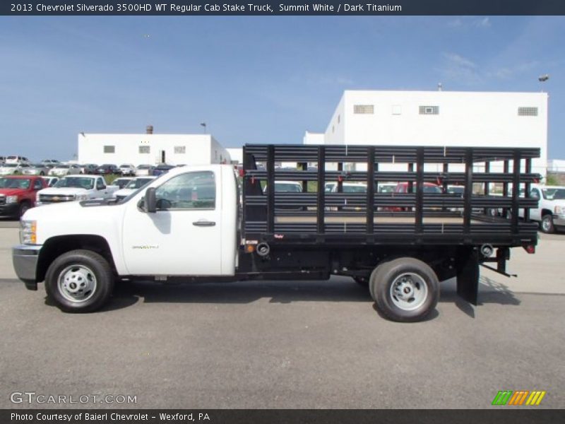 Summit White / Dark Titanium 2013 Chevrolet Silverado 3500HD WT Regular Cab Stake Truck
