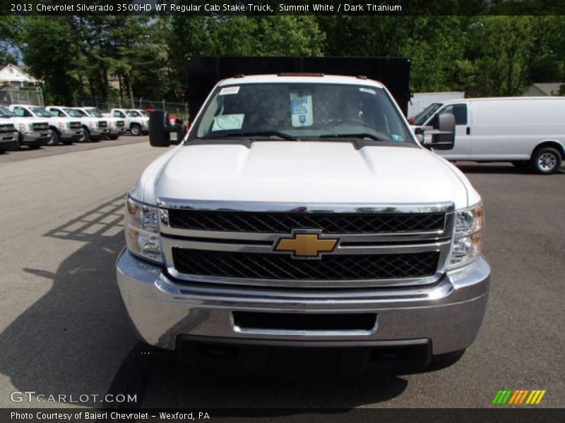 Summit White / Dark Titanium 2013 Chevrolet Silverado 3500HD WT Regular Cab Stake Truck
