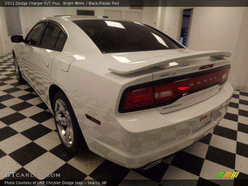 Bright White / Black/Radar Red 2011 Dodge Charger R/T Plus