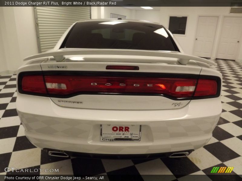 Bright White / Black/Radar Red 2011 Dodge Charger R/T Plus