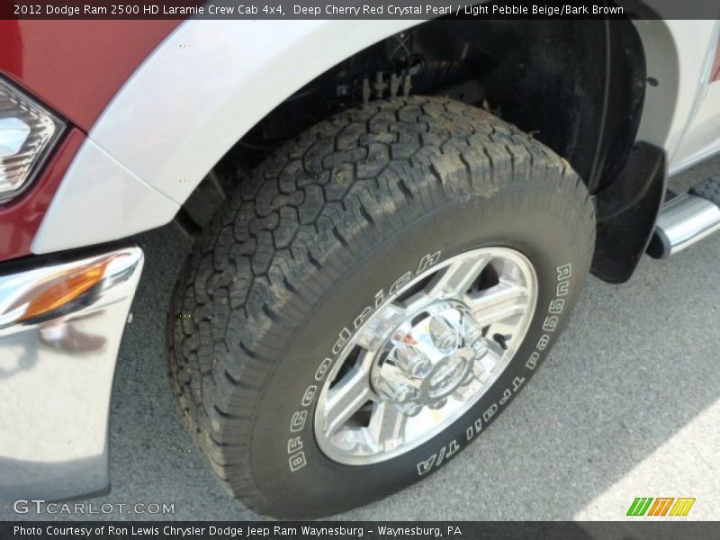 Deep Cherry Red Crystal Pearl / Light Pebble Beige/Bark Brown 2012 Dodge Ram 2500 HD Laramie Crew Cab 4x4