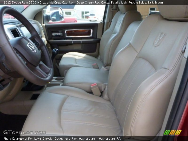 Deep Cherry Red Crystal Pearl / Light Pebble Beige/Bark Brown 2012 Dodge Ram 2500 HD Laramie Crew Cab 4x4