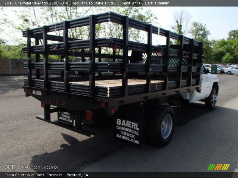 Summit White / Dark Titanium 2013 Chevrolet Silverado 3500HD WT Regular Cab Stake Truck