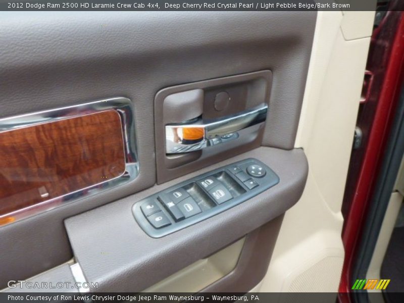 Deep Cherry Red Crystal Pearl / Light Pebble Beige/Bark Brown 2012 Dodge Ram 2500 HD Laramie Crew Cab 4x4