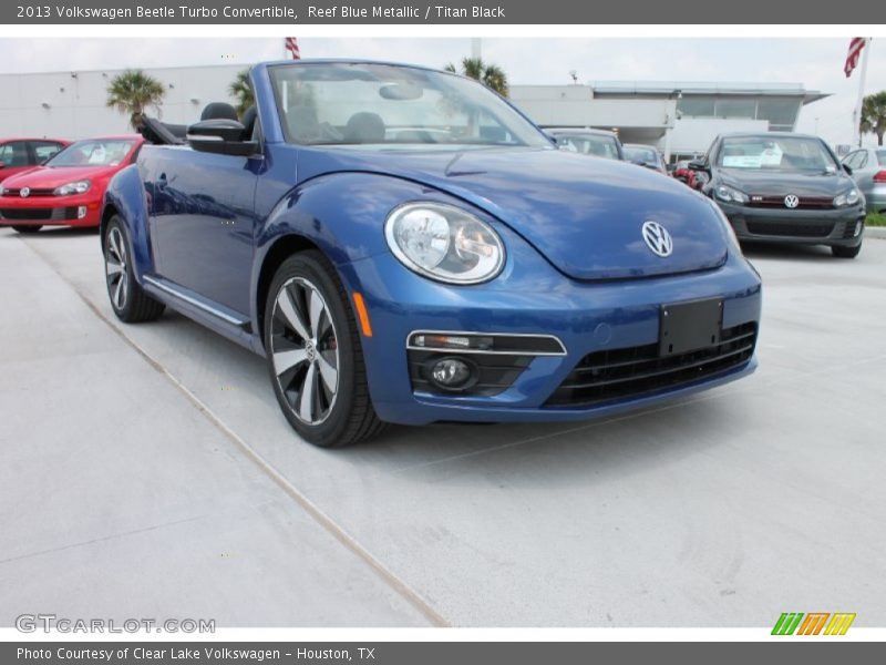 Reef Blue Metallic / Titan Black 2013 Volkswagen Beetle Turbo Convertible