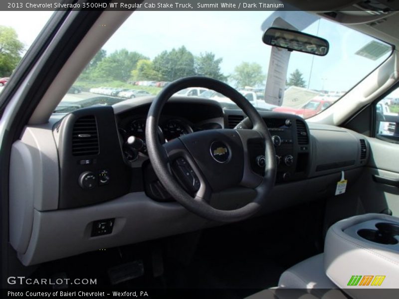 Summit White / Dark Titanium 2013 Chevrolet Silverado 3500HD WT Regular Cab Stake Truck