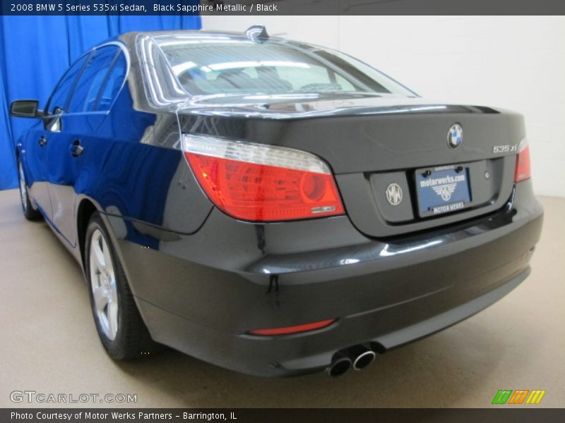 Black Sapphire Metallic / Black 2008 BMW 5 Series 535xi Sedan