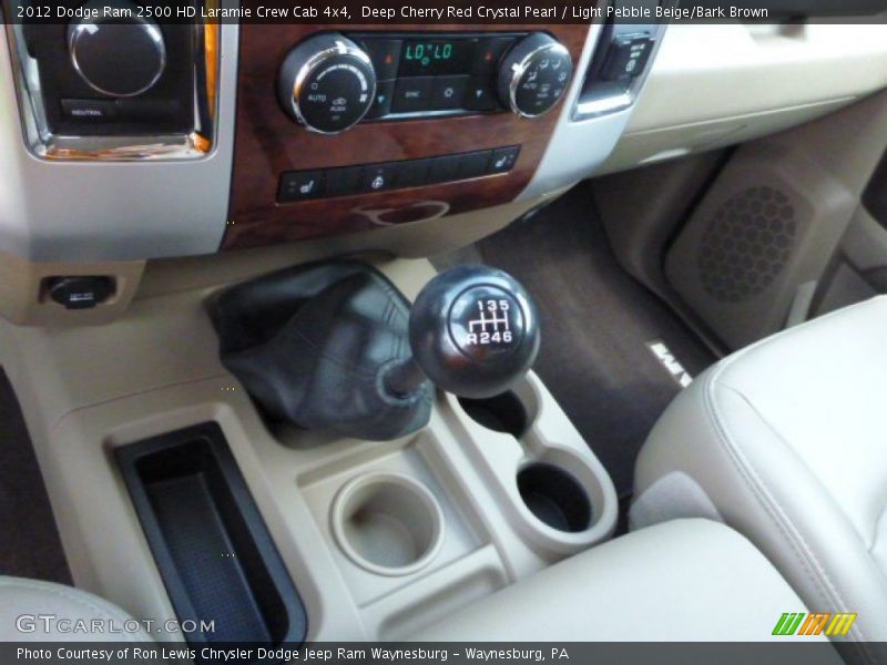 Deep Cherry Red Crystal Pearl / Light Pebble Beige/Bark Brown 2012 Dodge Ram 2500 HD Laramie Crew Cab 4x4