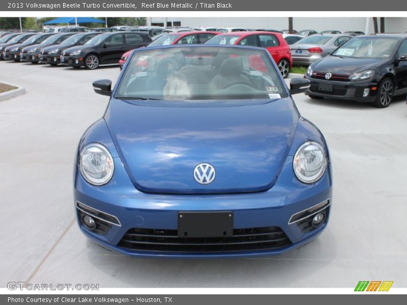 Reef Blue Metallic / Titan Black 2013 Volkswagen Beetle Turbo Convertible